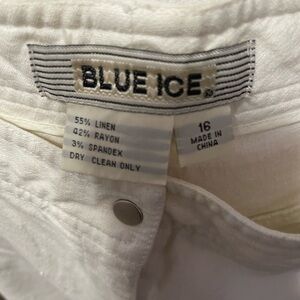 Jeans crème color Blue Ice Linen Blend jeans (Size 16) see waist measurements
